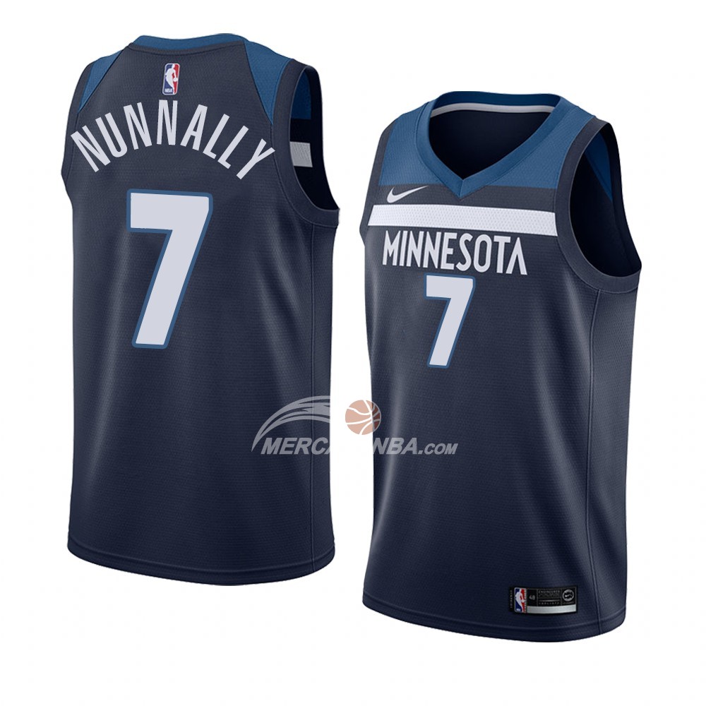 Maglia Minnesota Timberwolves James Nunnally Icon 2017-18 Blu